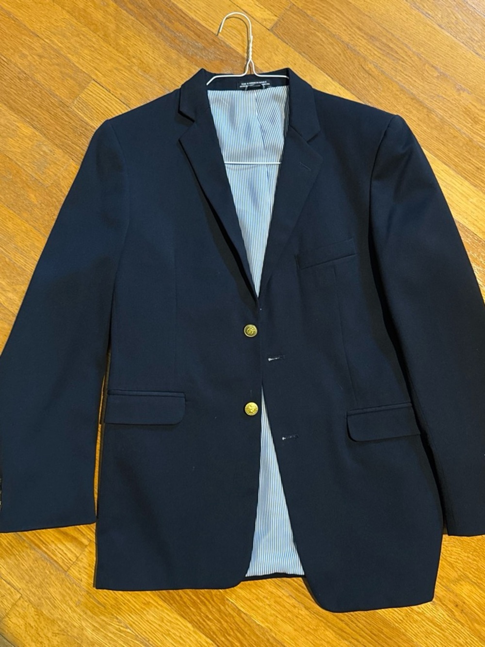 Tommy Hilfiger Navy Two-Button Sport Coat with Gold Buttons